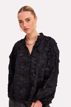 Fashion LOAVIES BUTTERFLY WHISPERS - BLACK Zwart