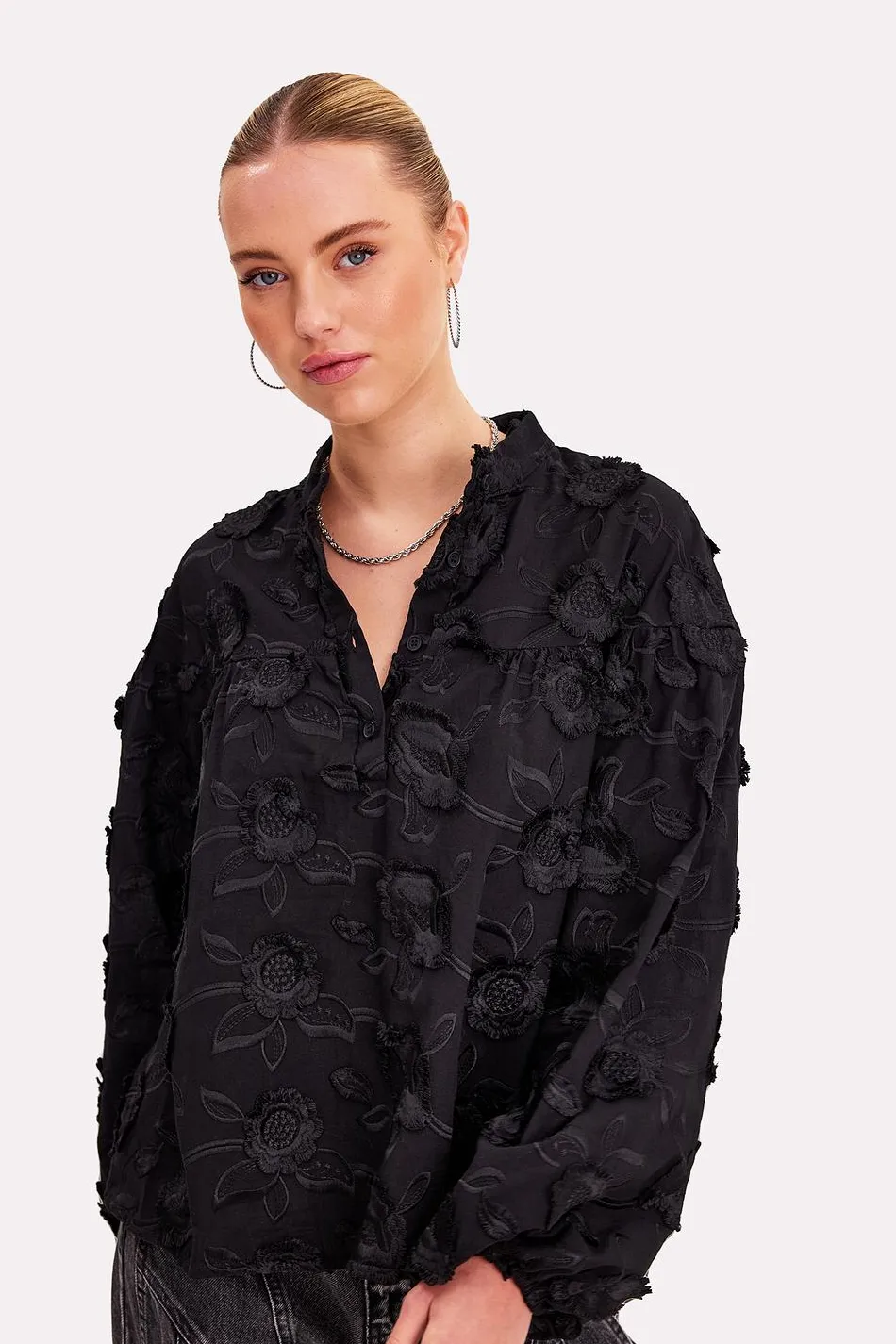 Fashion LOAVIES BUTTERFLY WHISPERS - BLACK Zwart