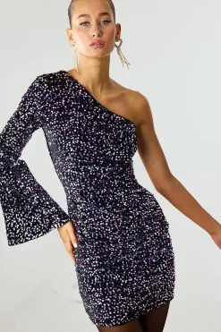 Online LOAVIES Fire on fire - dark purple Donkerpaars