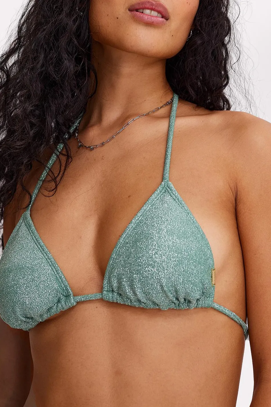 Outlet LOAVIES THAT SUMMER FEELING - DARK GREEN LUREX Donkergroen