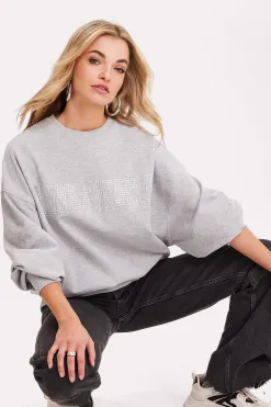 Sale LOAVIES UNITED GIRL FORCE - GREY MELANGE Lichtgrijs
