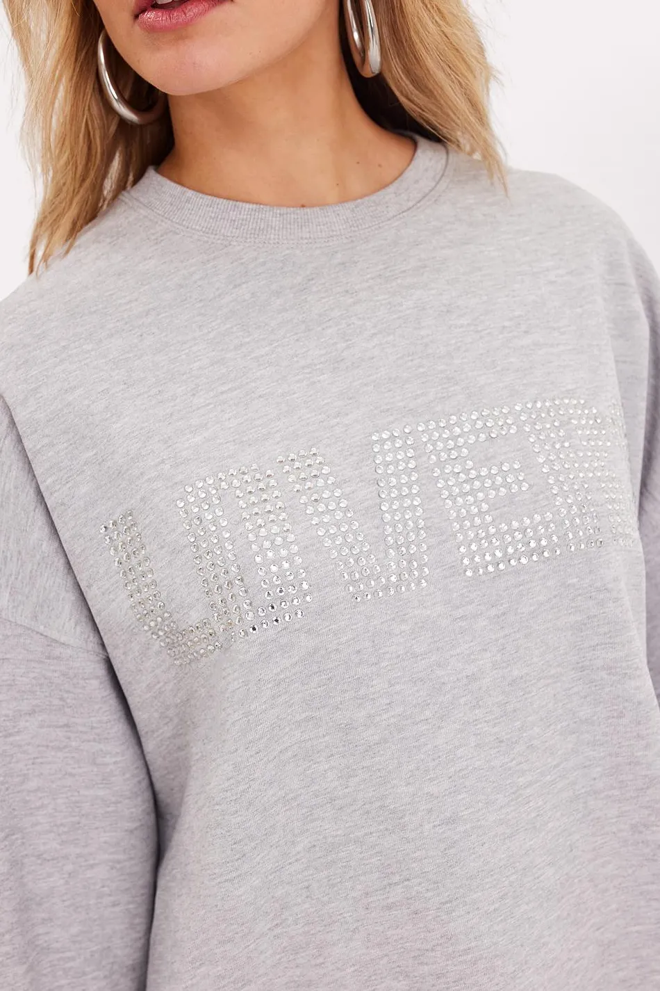 Sale LOAVIES UNITED GIRL FORCE - GREY MELANGE Lichtgrijs