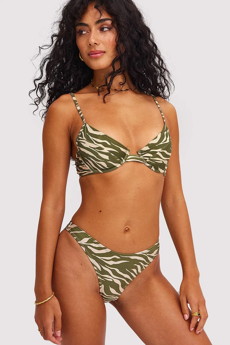 Clearance LOAVIES WAVE SEEKER - GREEN ZEBRA Donkergroen